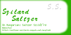 szilard saltzer business card